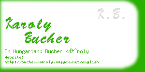 karoly bucher business card